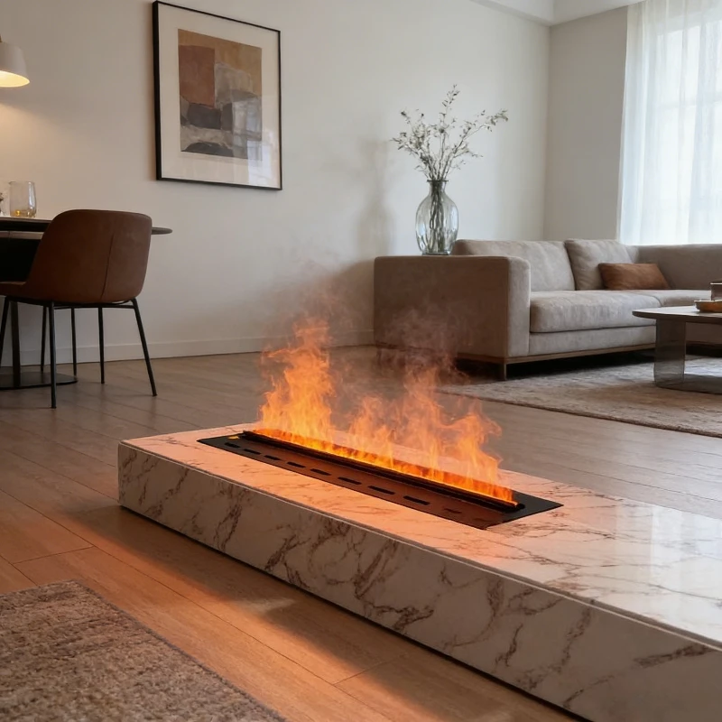 3D Water Vapor Fireplace Recessed,stove Electric Emission Realistic Mist Flame Electric Fireplace Humidifier for Living Room