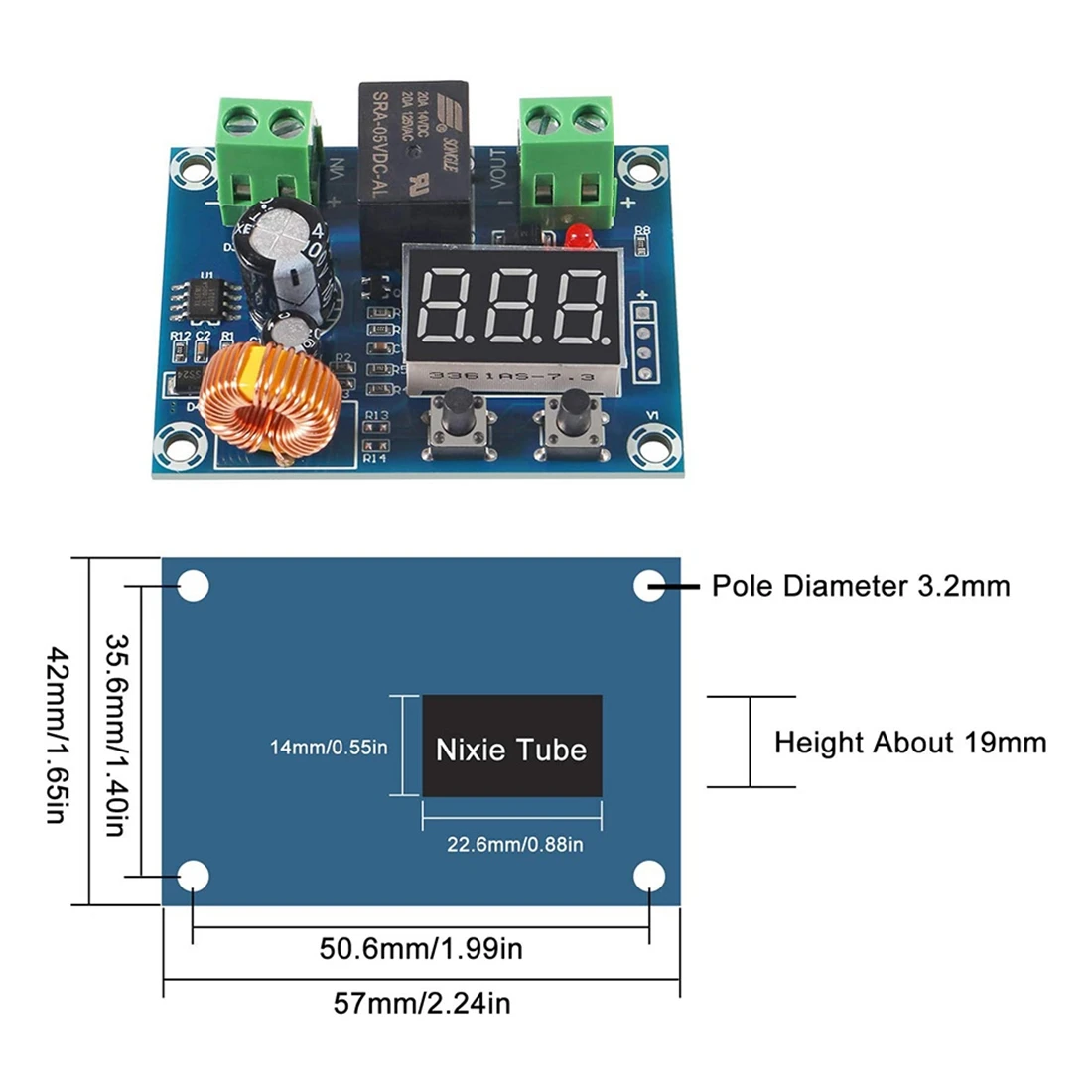 3PCS DC 12 V-36 V แรงดันไฟฟ้าโมดูลป้องกันดิจิตอลแรงดันไฟฟ้าต่ํา Protector Disconnect Switch Over Discharge Protection