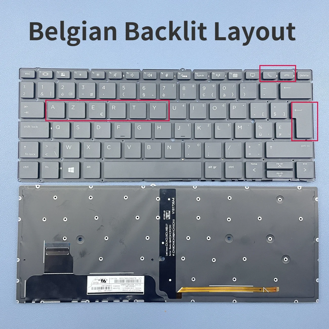 

Thailand Norway Italian Belgian Keyboard For HP Elitebook X360 830 G5, 830 G6 Series (Only Fit X360)