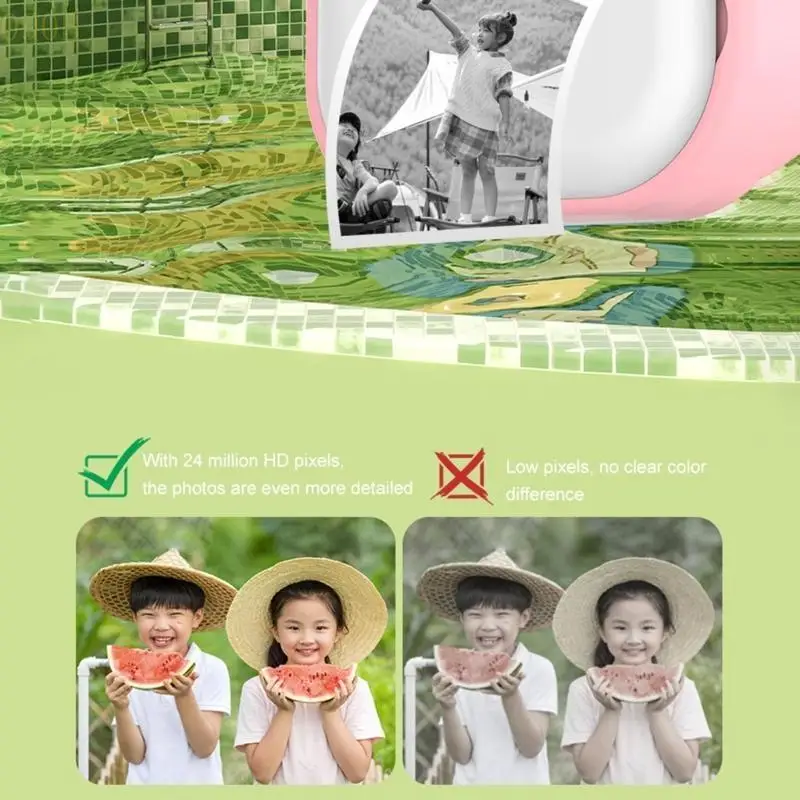 090B Máy ảnh kỹ thuật số trẻ 1080p với in giấy sinh nhật ký ức in ngay lập tức