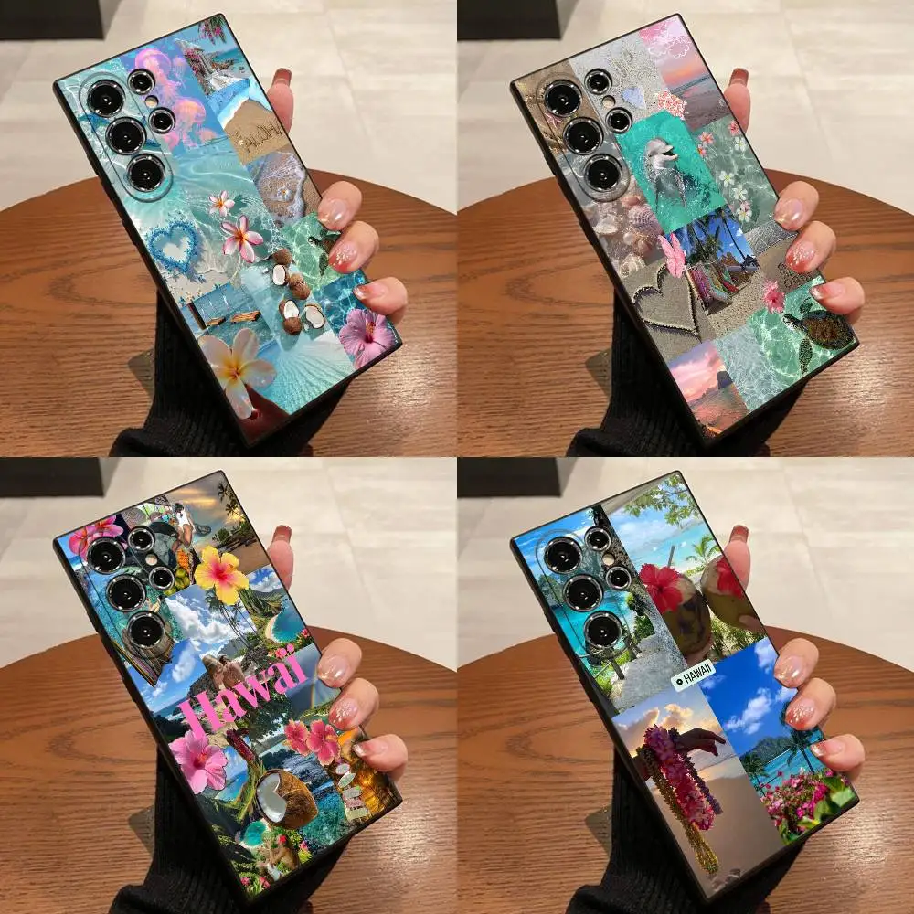 

Summer Hawaii Sea Beach Phone Case For Samsung S25,S24,S21,S22,S23,S30,Ultra,S20,Plus,Fe,Lite,5G Black Box