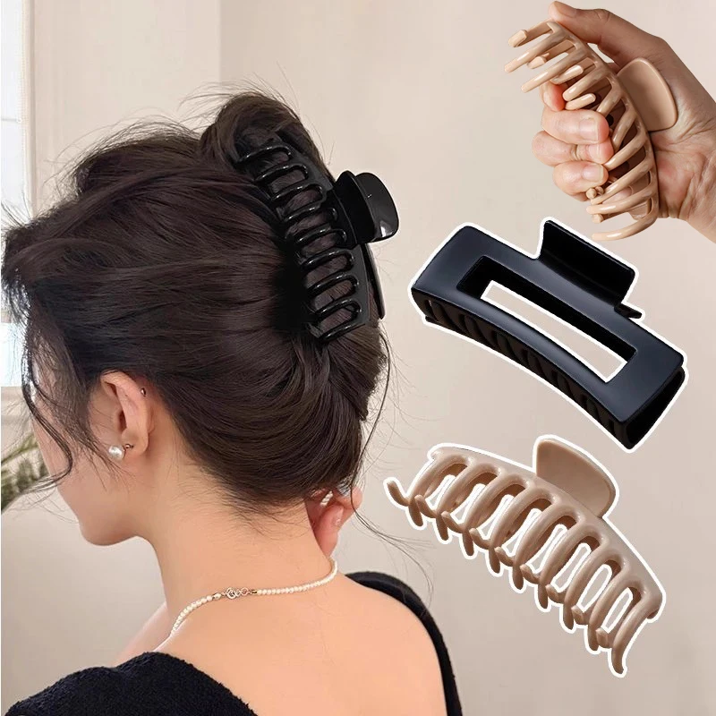 Pferdeschwanz, große Haarklammer, Krabbe, Silikon-Haarschmuck für Frauen, solide Schleife, Haarspangen, Haarnadeln, Mädchen, Haarspangen, Stirnbänder