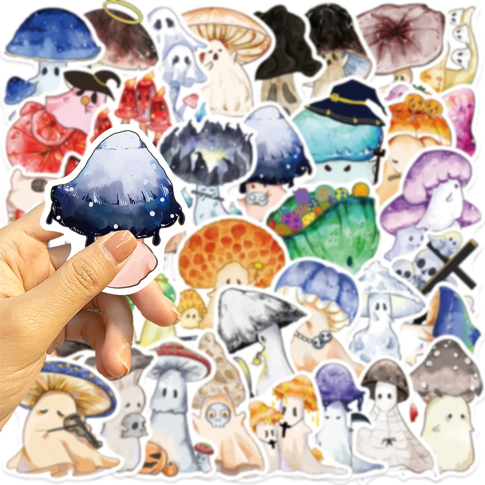 

10/30/50pcs Horror Cartoon Hallowmas Mushroom Waterproof Stickers DIY Laptop Phone Skateboard Car Decoration Sticker Kids Toys