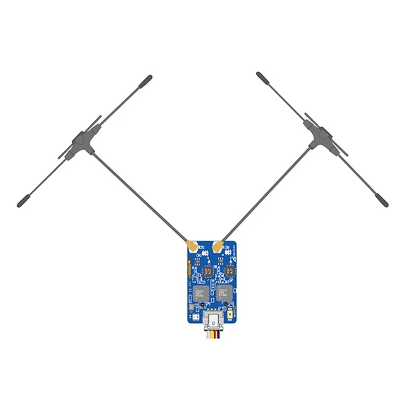 900/2400 Dual Band Gemini RX Receiver ELRS Dual Band Receiver For RC FPV Racing Long Distance UAV 120Mm Antenna