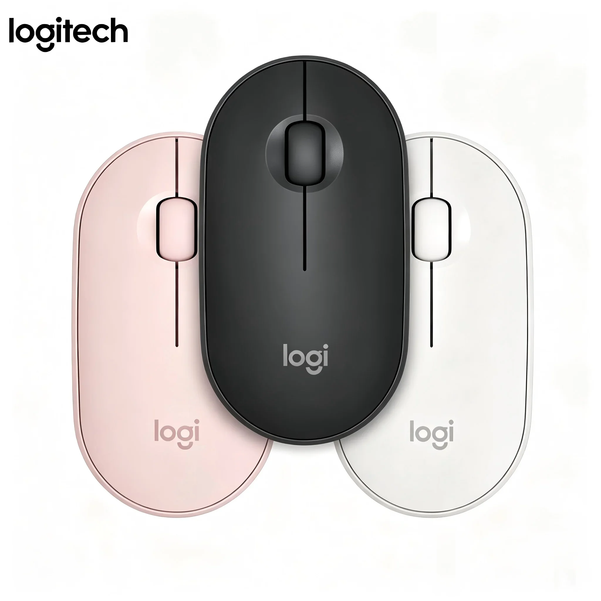 Logitech PEBBLE M350 Wireless Mouse Silent Click Ultra Slim Light Office Mouse 1000DPI For PC Mac Laptop Tablet Multi-Color Mice
