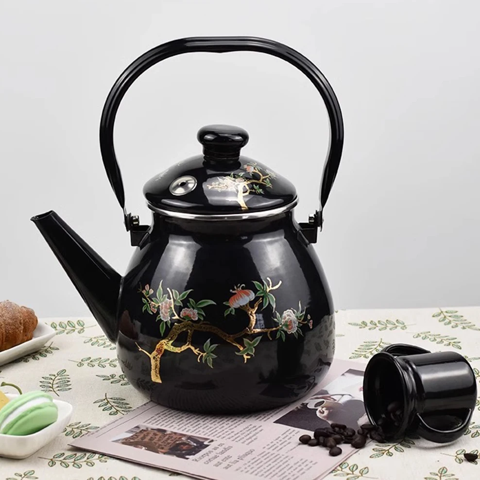 Enamel boiling kettle China-Chic large capacity tea kettle Induction Cooker Heating Household teapot 2.8L/3.8L