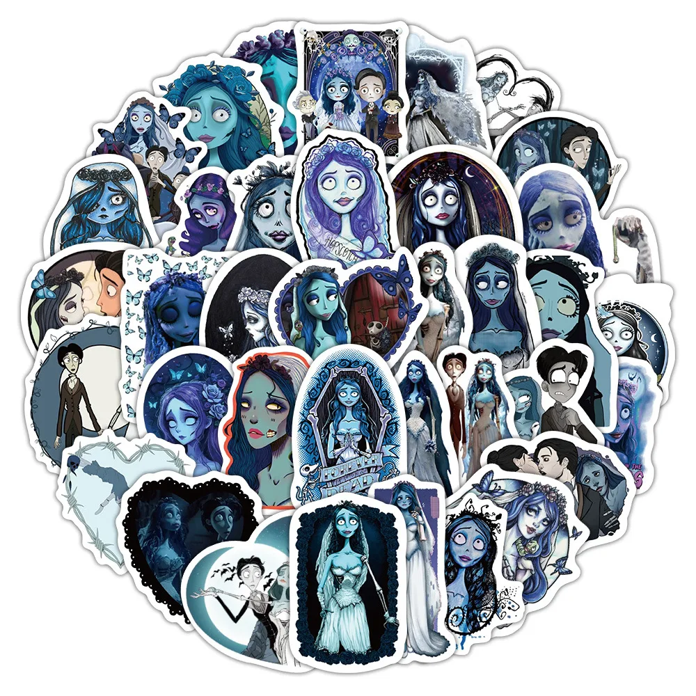 10/30/60PCS Science Fiction Animated Movie Emily Corpse Bride Gothic Style Cartoon Graffiti Sticker DIY Laptop Decal Kids Toy