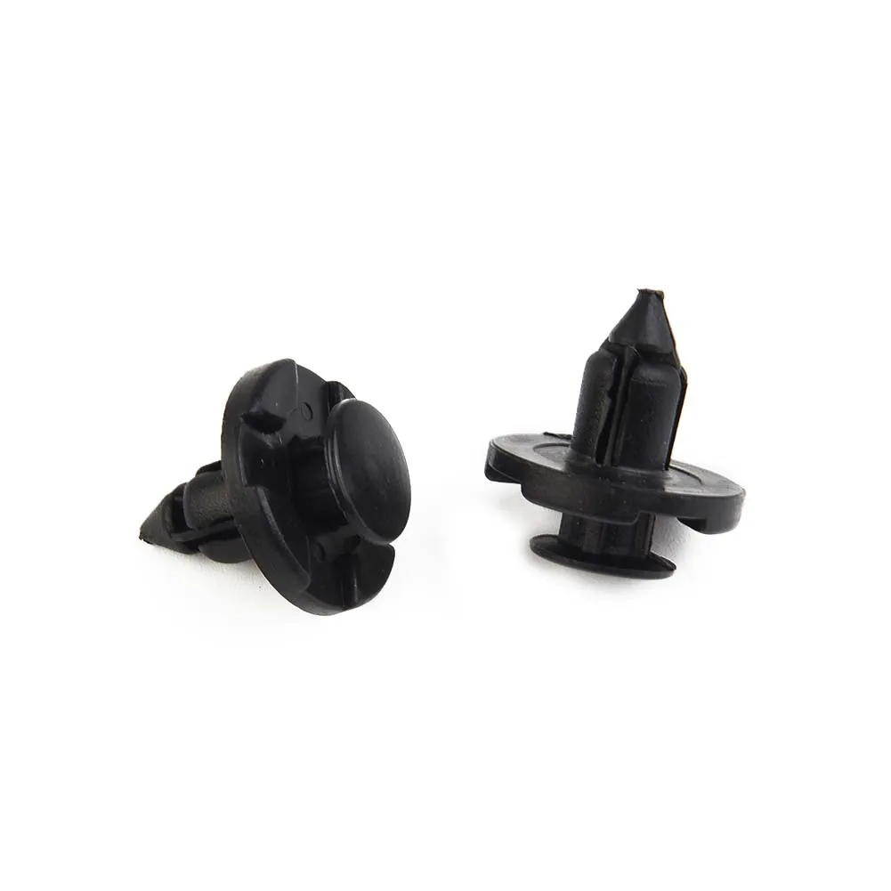 

Automotive Brand New High Quality Fastener Clips Push Pins Practical Rivet 8mm Black Bumper Car Cover Accessory