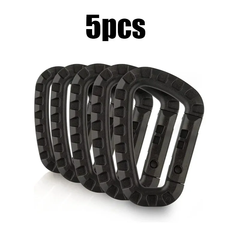 5/10/15/20 stücke Taktische D-Form Kunststoff Karabiner Mit Harter Feder Snap Clip ITW Schlüsselbund Getriebe Haken für Outdoor Camping Werkzeuge