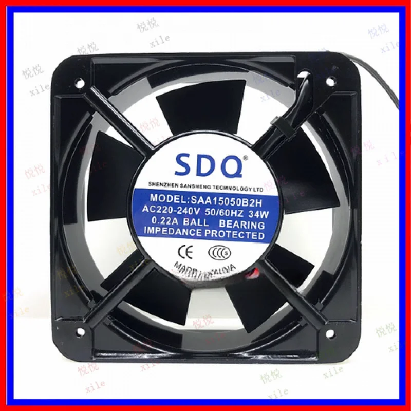 

L L for SDQ SAA15050B2H AC220V-240V 34W 0.22A 15cm Cooling Cabinet Fan