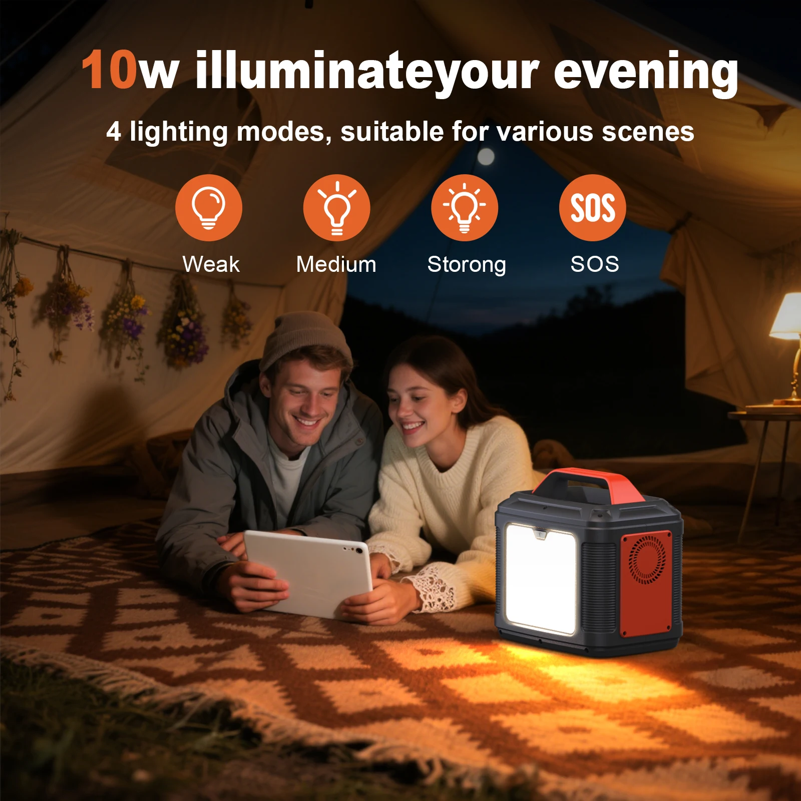 300W Portable Power Station, 296Wh 80000mAh Outdoor Solar Generator for Outdoor Camping, Home Backup, RV Camping, Emergency, Pow