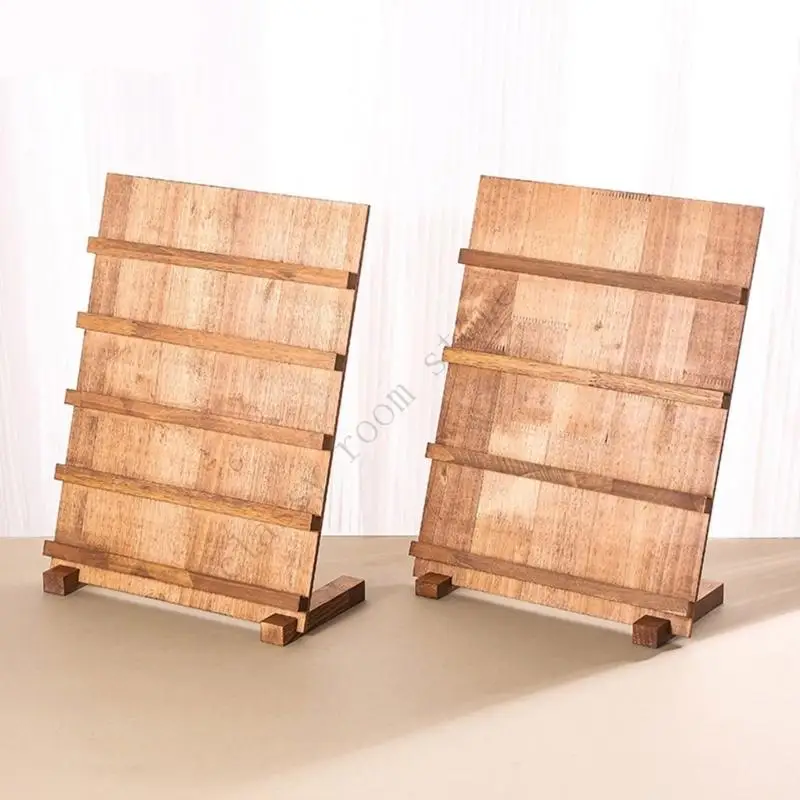 Wooden Jewelry Display Stand Rack 3 Layers/4 Layers Earring Nail Art Display Board For Home Retail Store Jewellery Holder