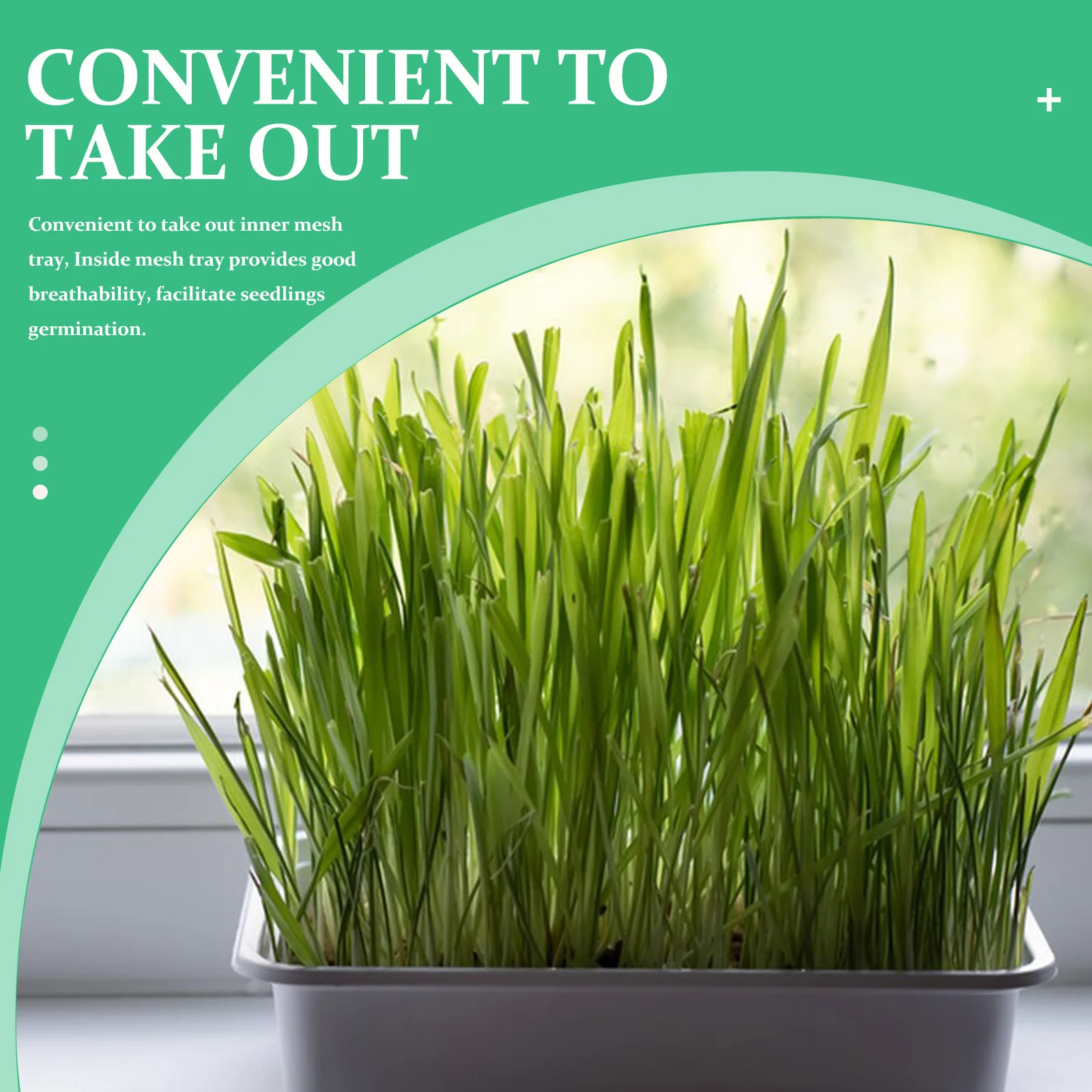

Plastic Planting Soilless Sprouting Germination Hydroponic Grow Tray Grille Ventilation Root Rot Prevention Lid Heat