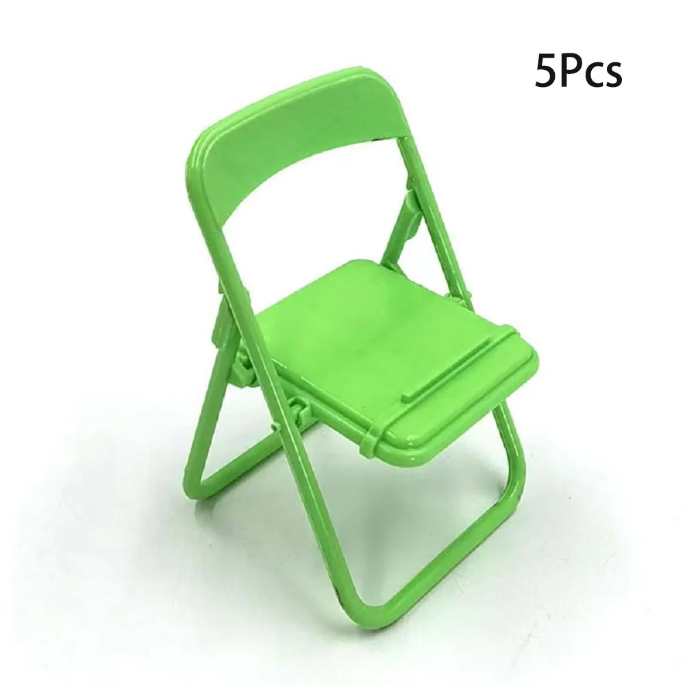5 Stück kreative Klappstuhl Desktop-Telefonst änder Macaron Farbe Hocker Ständer Dekoration tragbare faule Ständer