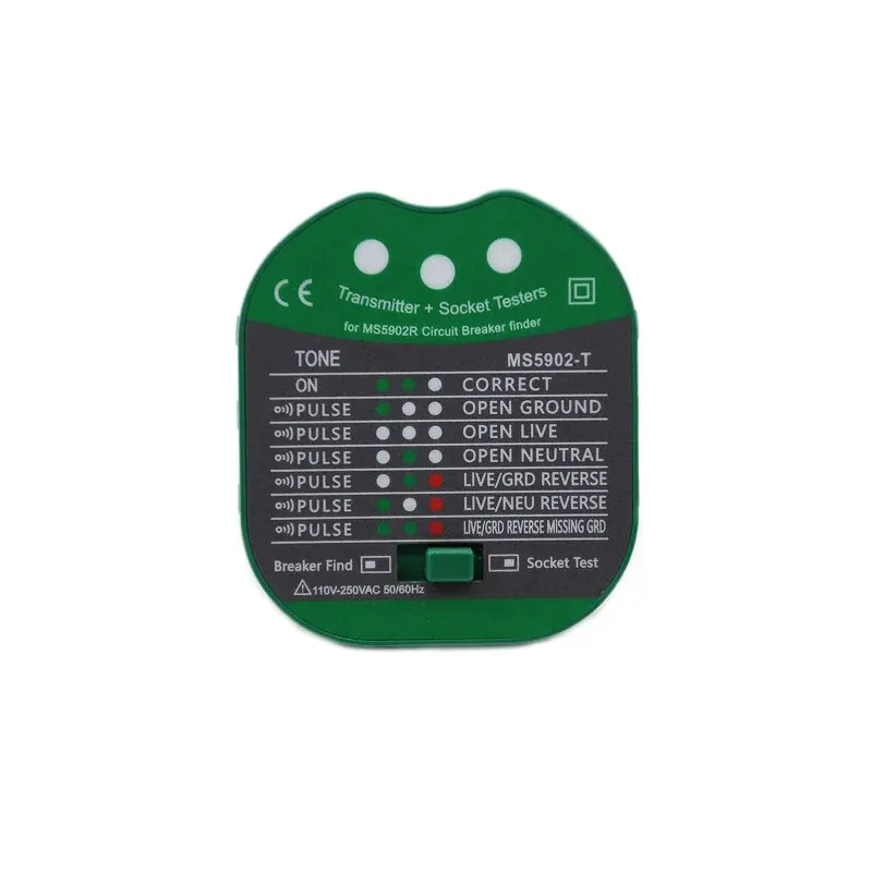 MS5902 Automatyczny wielofunkcyjny wykrywacz wyłączników automatycznych Narzędzia do testowania gniazd bezpieczników dla elektryków Odbiornik