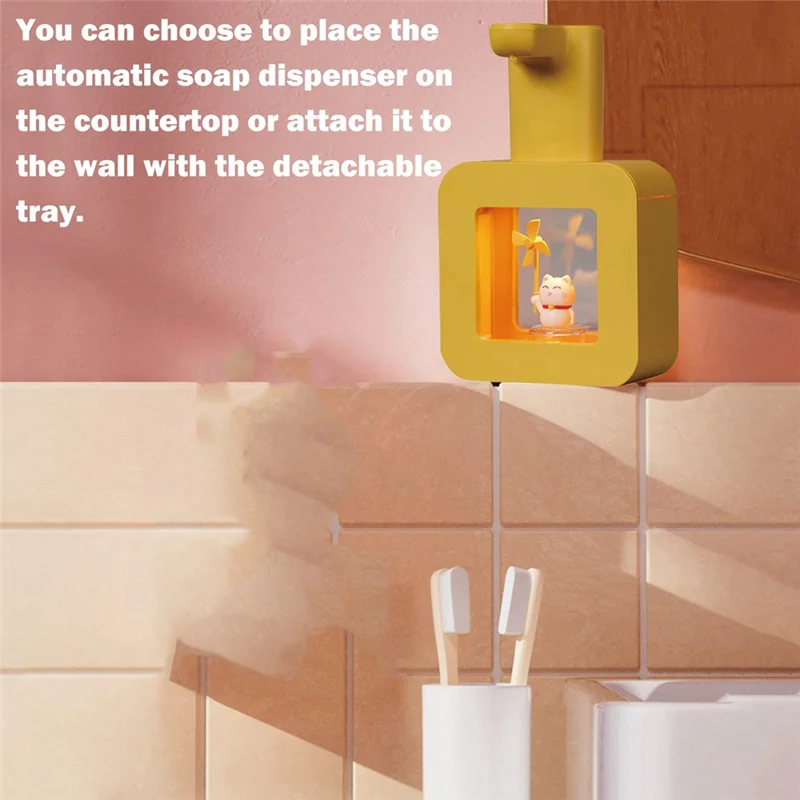 

Fresh USB Charging Automatic Soap Dispenser 400Ml Cute Pet Contact Design Liquid Handtizer New