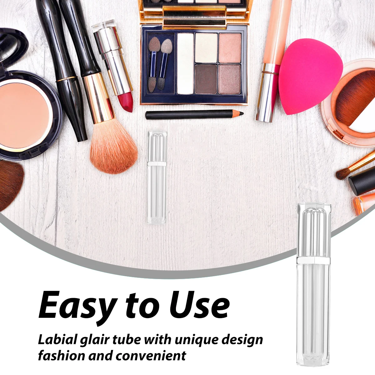 

5pcs Gloss Empty Tube Transparent Square Lip Balm Container Labial Glair Bottle Mini Travel Holder For Lip Oil Dye Liquid