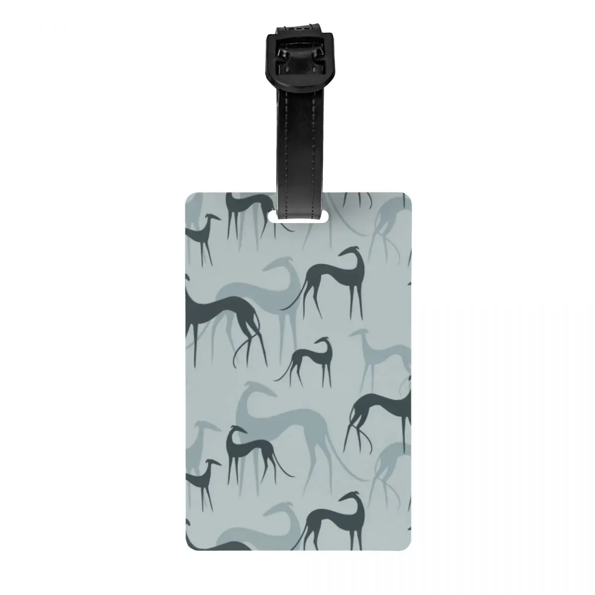 

Custom Greyhound Galgos Dog Luggage Tag Whippet Sighthound Suitcase Baggage Privacy Cover ID Label