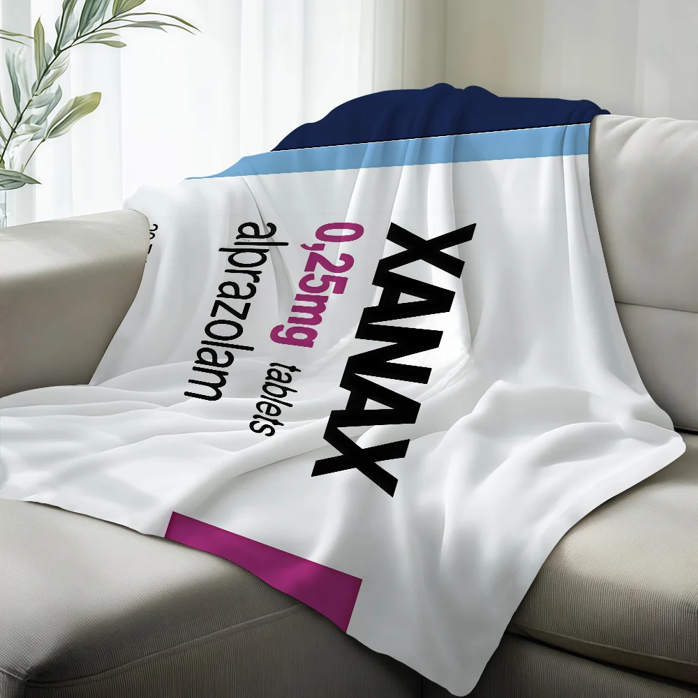 Happy Fun X-XANAX Blanket Suitable For Sofas Beds Offices Cars Outdoor Travel An Ideal Gift For Friends Family