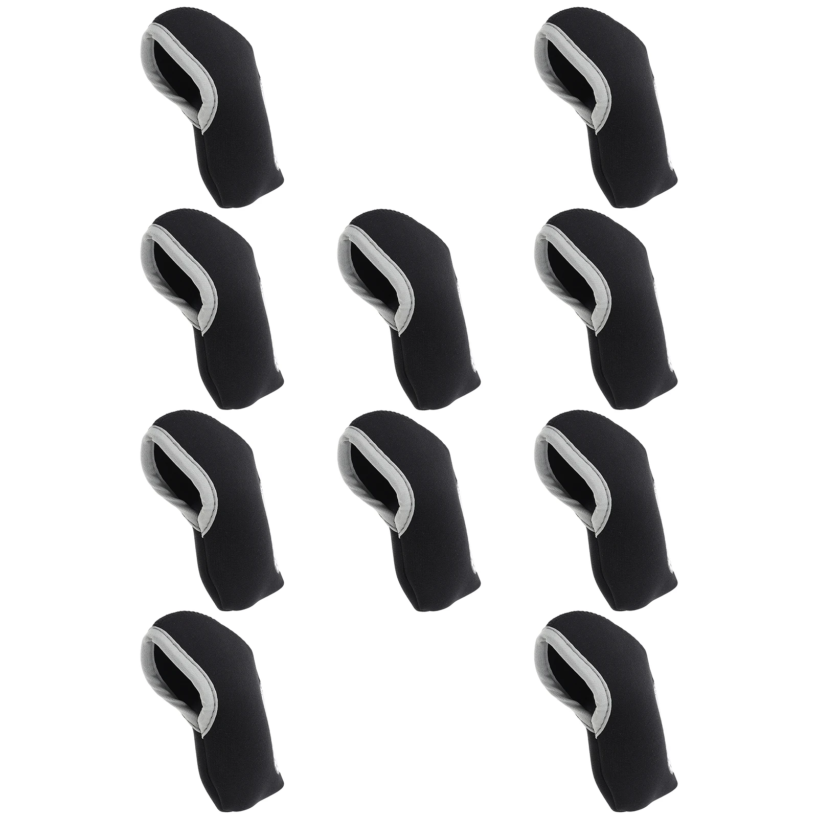 

10pcs Visible Driver Protective Iron Covers Professional Putter Covers Golf Club Head Protectors Durable Vibration Resistant
