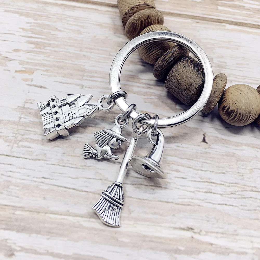 Halloween bibelot sorcière Wizard_hat tour porte-clés porte-clés breloques femmes bijoux accessoires pendentif cadeaux mode