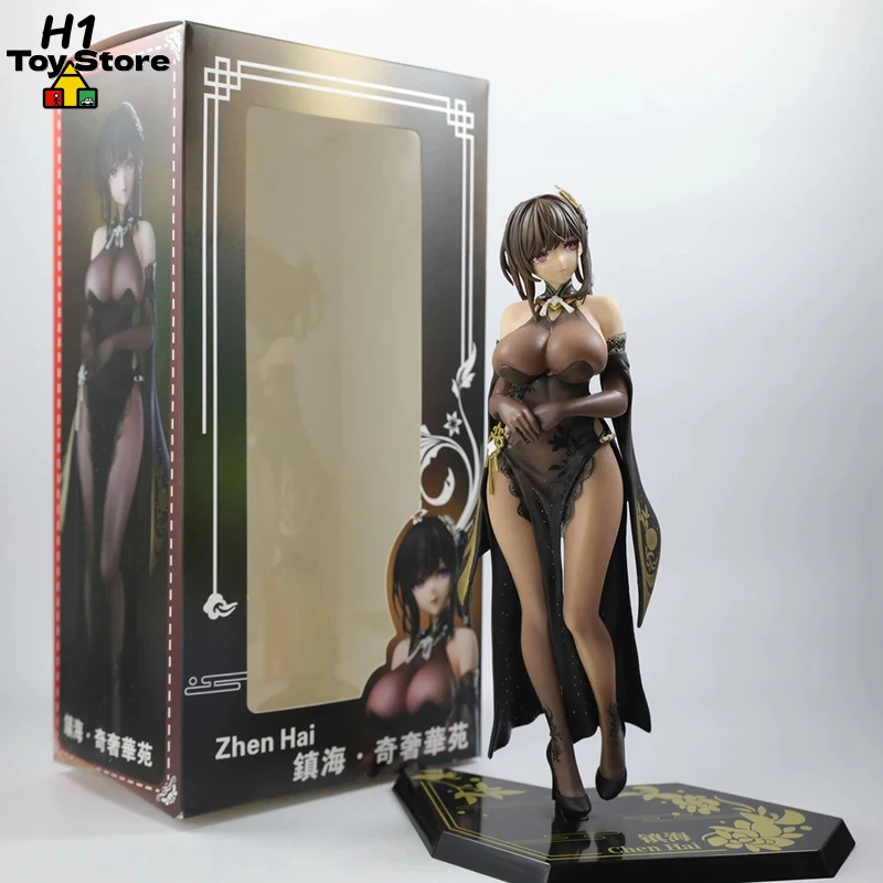 

Коллекционная аниме-фигурка Azur Lane Zhen Hai Qiyuan в стиле чонсам, в коробке, статуэтка, настольный декор, модель-кукла для коллекции фанатов аниме
