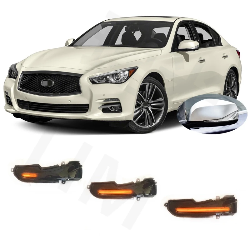 for Infiniti Q30 H15 2015 2016 2017 2018 2019 Sequential LED Dynamic Indicator Side Mirror Turn Light Signal Lamp