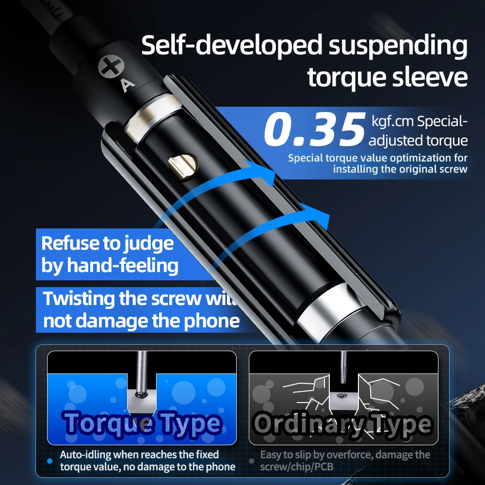 Qianli iWhale Torque 3D Screwdriver/Twistinf the screw not damage the phone/Magnetic Screwdriver Bit/Imported Special S2 Steel