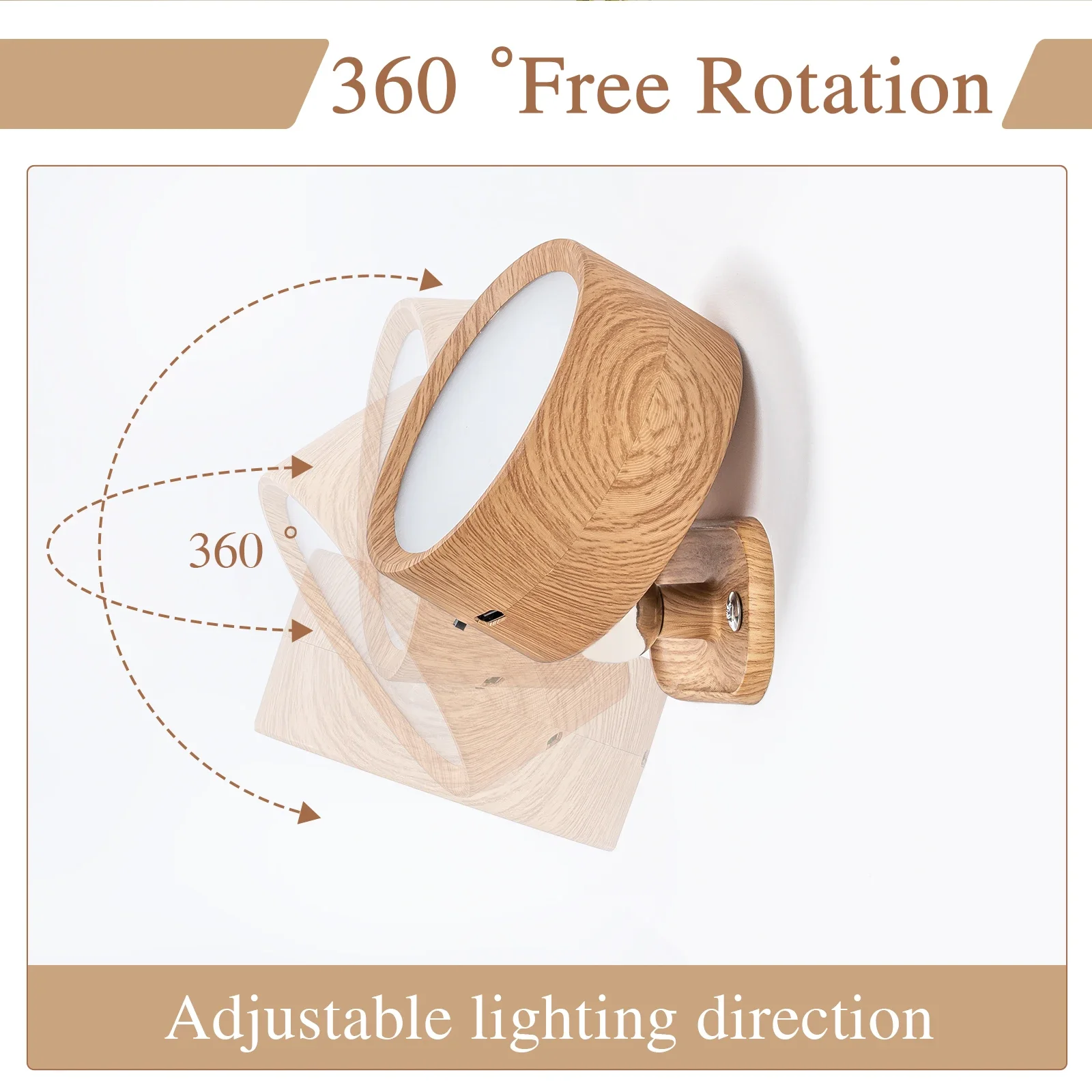 GGbingo Wall Sconce Lights LED Magnetic Dimmable Wall Mounted Lights with Remote 360° Rotation Wall Mount Lamp