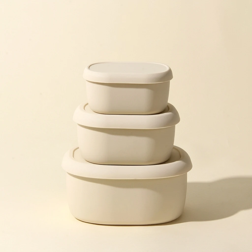 Silicone Food Storage Container With Lid Microwave Safe Heat Resistant Bento Box For Meal Prep