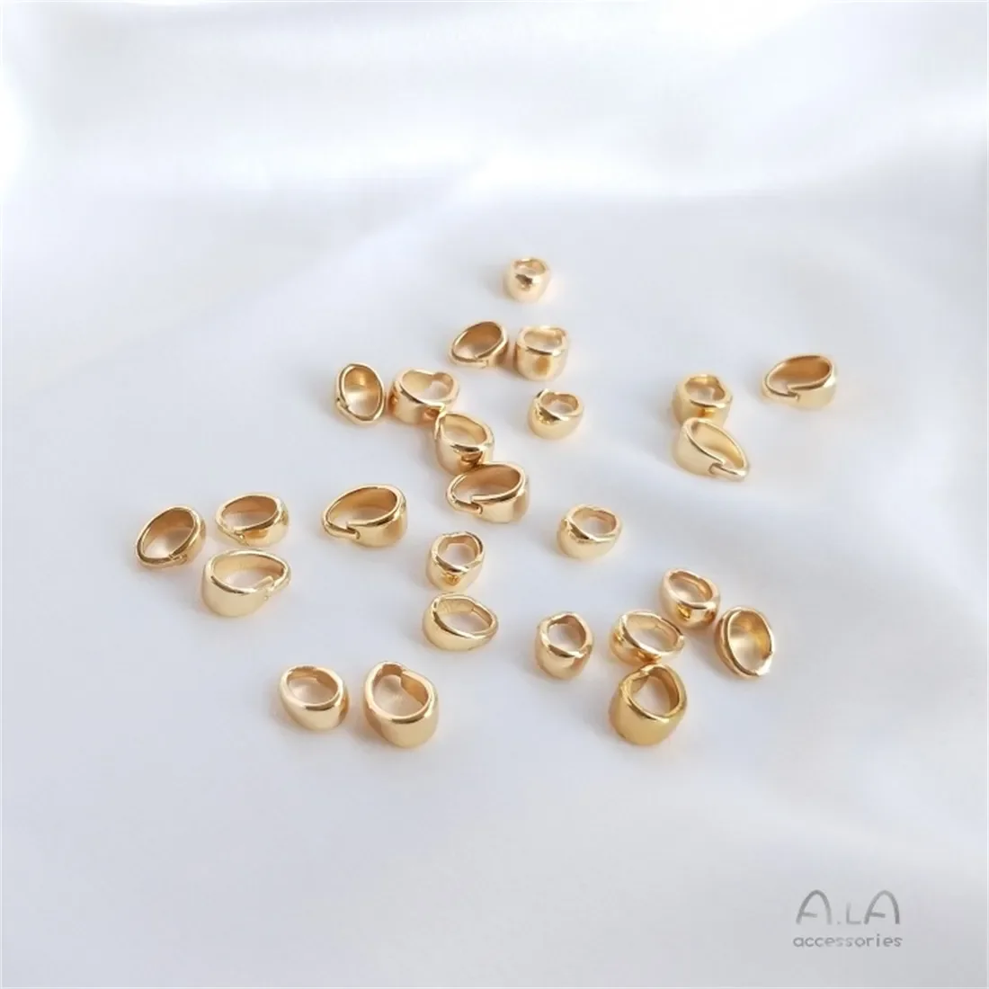 14k Copper Wrapped Genuine Gold Melon Seed Buckle Handcrafted DIY Jewelry Accessories Handcrafted Necklace Pendant Bead C047