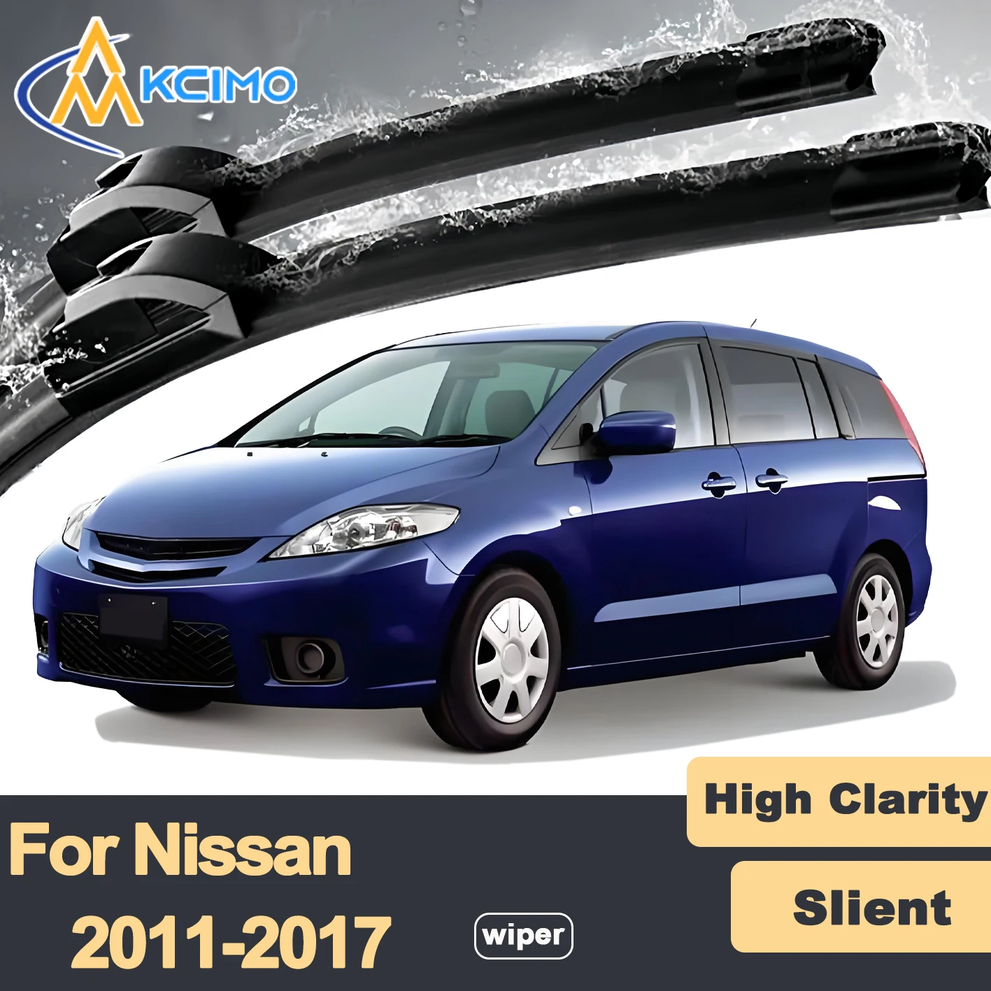 

Premium Rubber Durable Silent Windshield Wiper Blades 2pcs for Nissan Lafesta B35 2011-2017 Mazda Premacy Mazda5