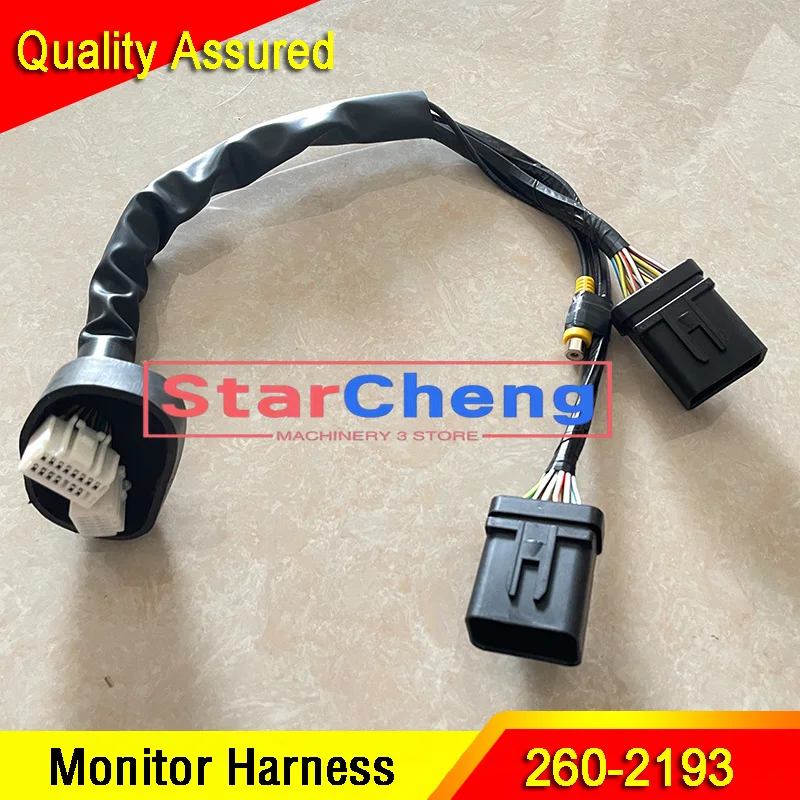 Excavator Accessories E320D E329D E330D E336D Monitor Wiring Harness Cable 386-3457 260-2193 Connector Plug