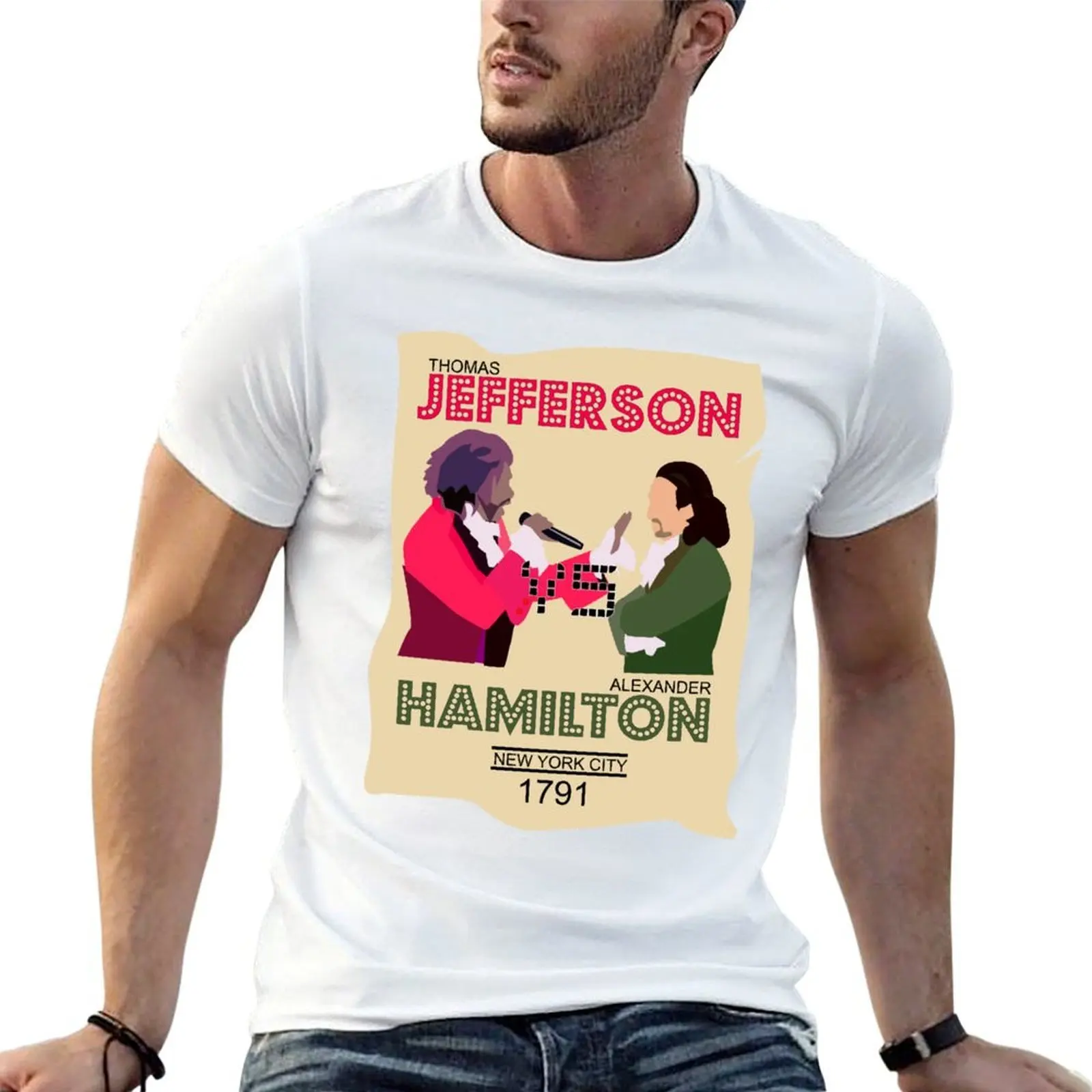 

Jefferson T-Shirt Epic cotton men t graphic mens VS t 100% shirt Hamilton. Battles Rap shirts