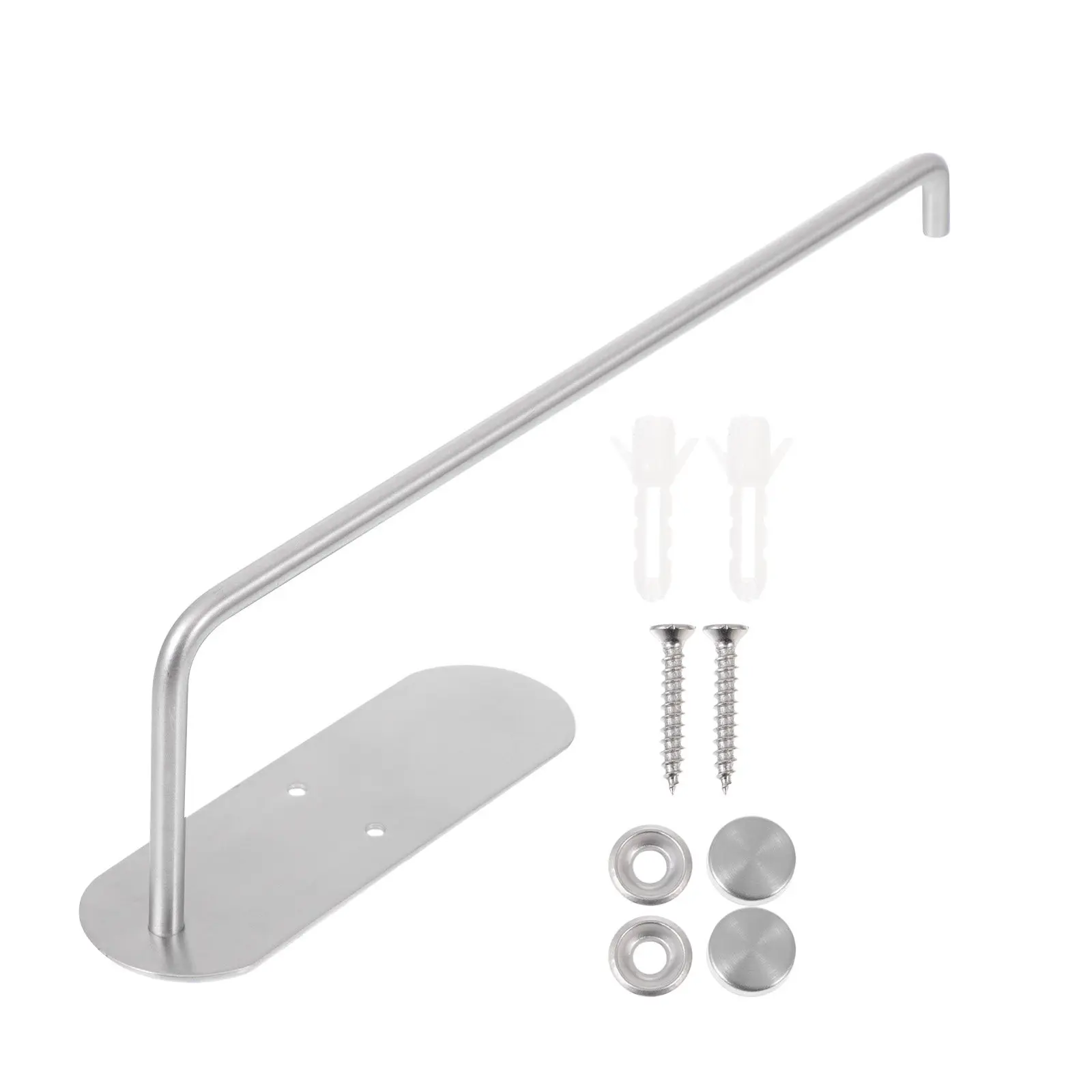 

Stainless Steel Roll Paper Holder Wall Mount Silver No Drill Needed Tissue Storage Rack for Bathroom Kitchen Toilet