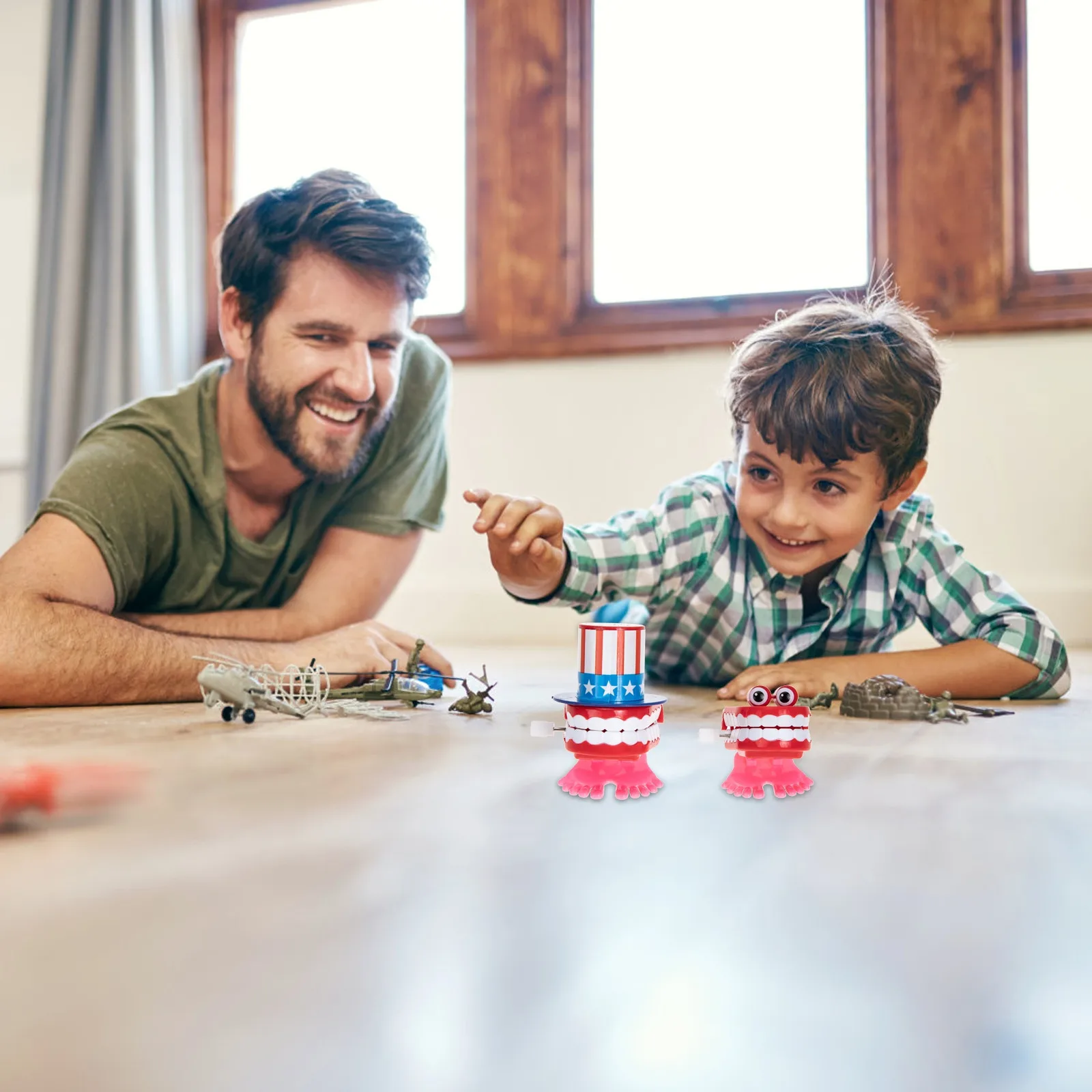 

2 шт. заводные игрушки-зубы, прочные, для детей, уникальный декор для вечеринок, игрушка-зуб для детей