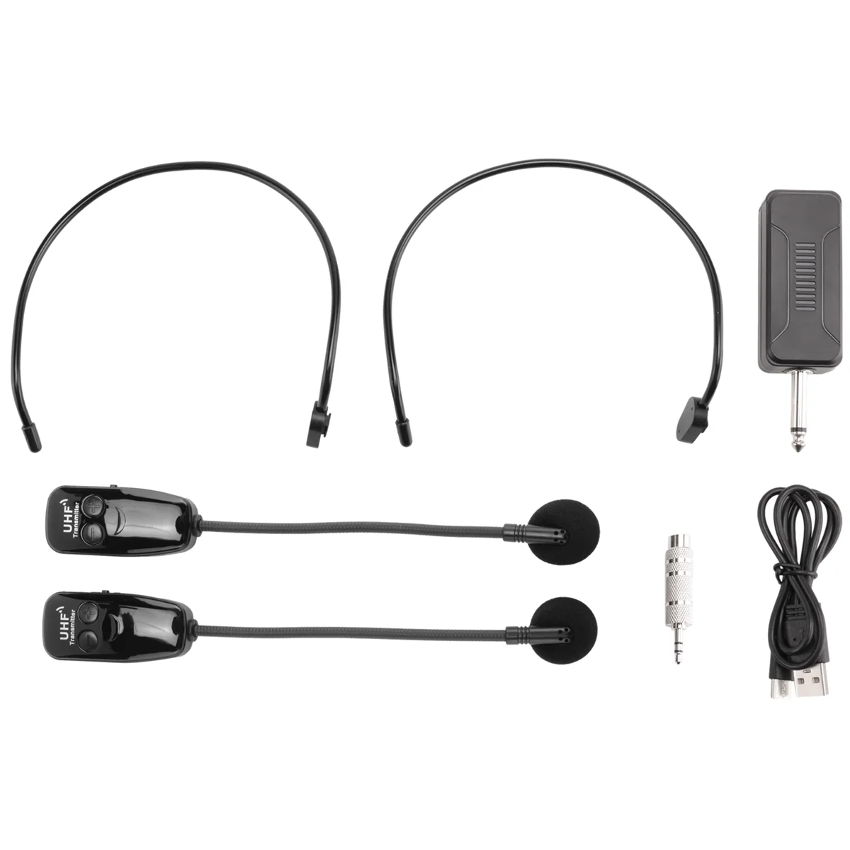 U12F Uhf One For Two Wireless Headset Microphone Amplifier Mixer Suitable For Teaching Guides Meeting Lectures