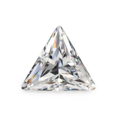 Size 3x3mm-10x10mm 5A Triangle Cut White Cubic Zirconia Stone Loose CZ Stones Synthetic Gemstone For Jewelry Making