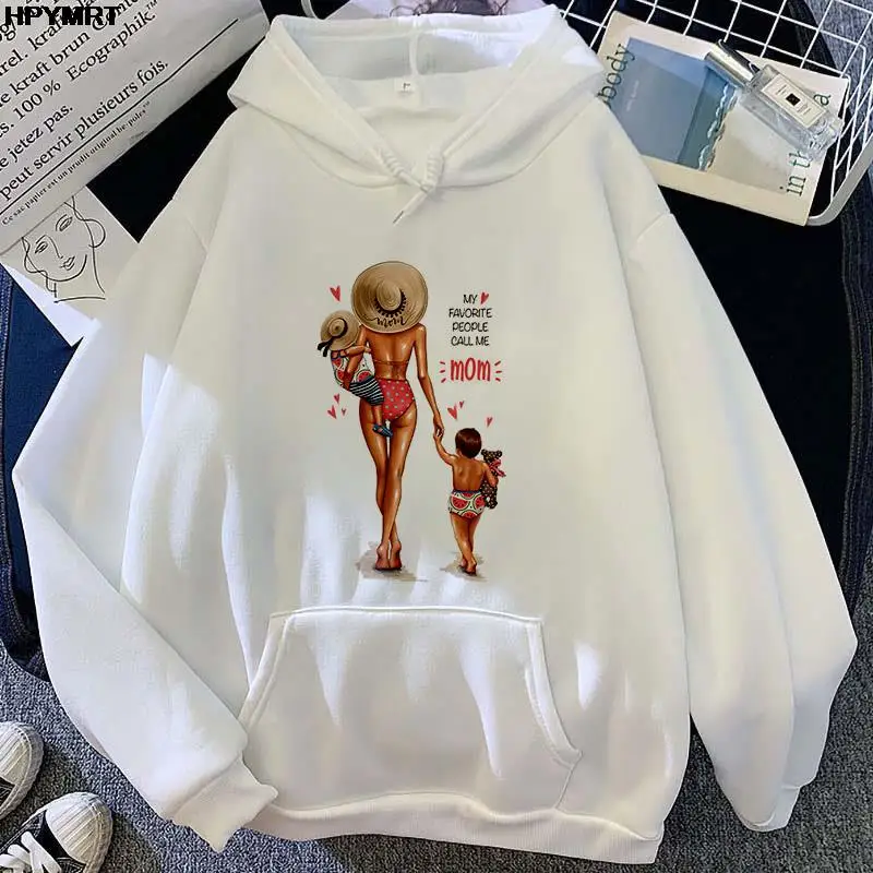 New Spring Autumn Fashion graphics women's clothing enjoy coffee time cartoon Beauty Prints ​Hipster Hooded Casual Tops M-XXXL