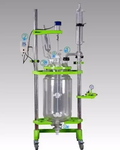 Industrial Chemical Lab Glass Reactor 5L 10L 50L 100L Jacketed Crystallization Explosion Proof