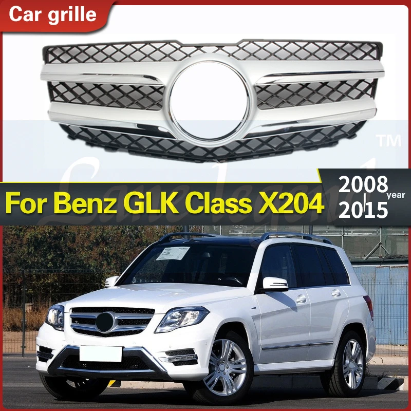 Front Racing Billet Bumper Grille Upper Facelift Grill for Mercedes-Benz X204 GLK Class 2008 2009 2010 2011 2012 2013 2014 2015