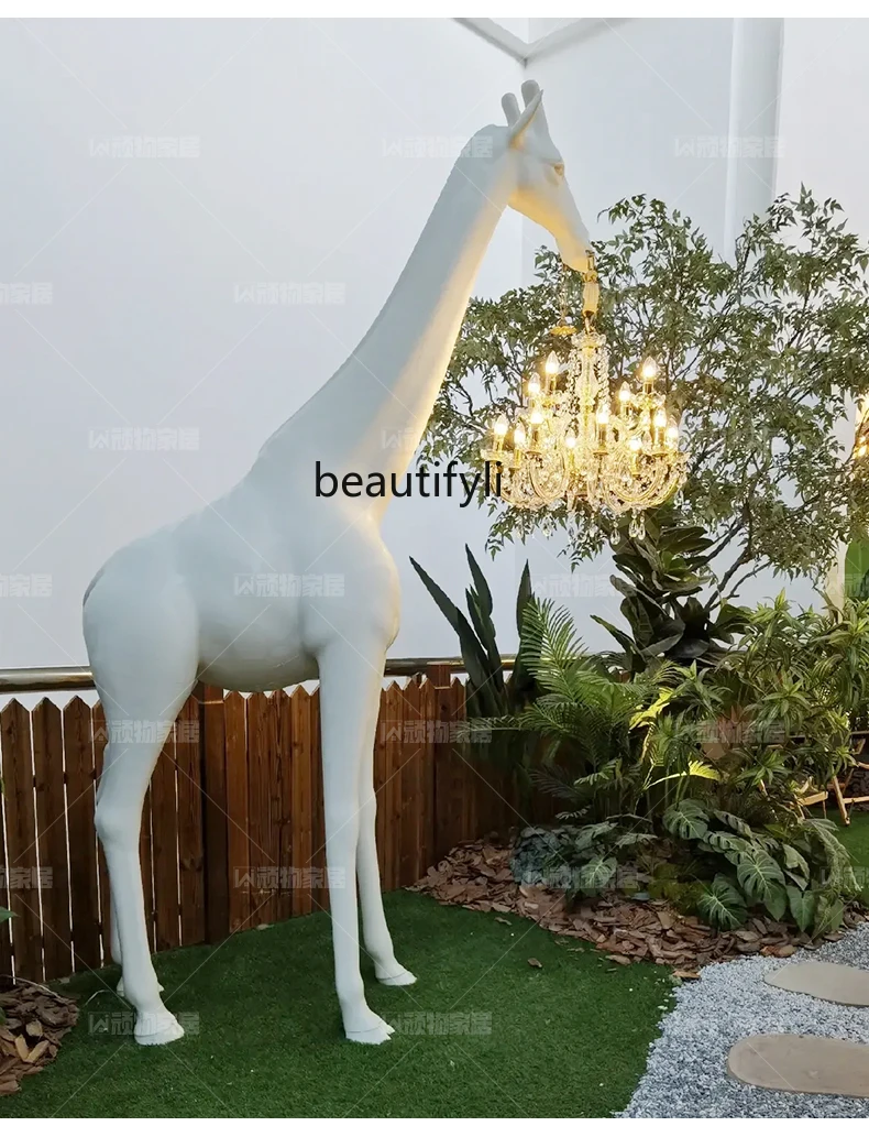 

Nordic Animal Sculpture Giraffe Floor Lamp Creative Designer Exhibition Hall Decoration Floor Lamp