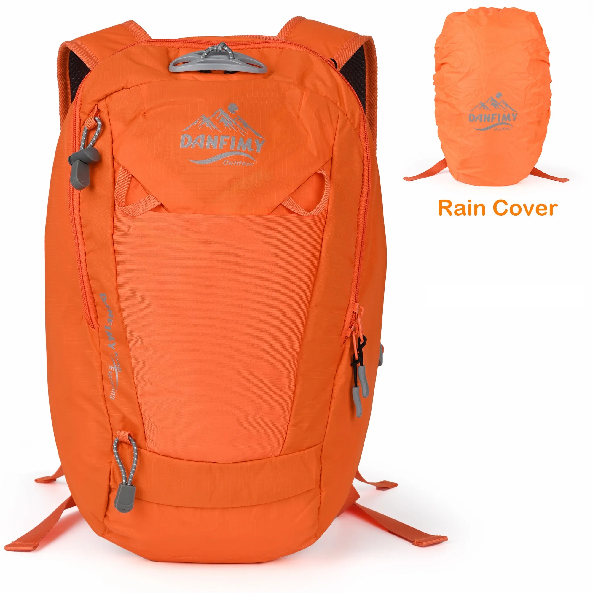حقيبة ظهر خفيفة الوزن للمشي لمسافات طويلة مع غطاء للمطر، حقيبة نهارية مقاومة للماء للرحلات للرجال والنساء، حقيبة رياضية متينة للاستخدام في الهواء الطلق للسفر