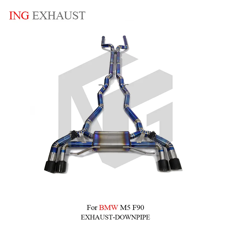 ING Performance Titanium Alloy Valve Catback Exhaust for BMW M5 F90 s63 v8 compet Systemition Remote Accessories Vehicle Parts