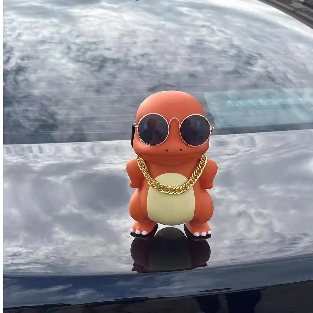 Popular Toys Anime Pokemon Cute Charmander Statue Figure Model Car Ornament Accessories Proud And Cute Model Lovable Kids Toys