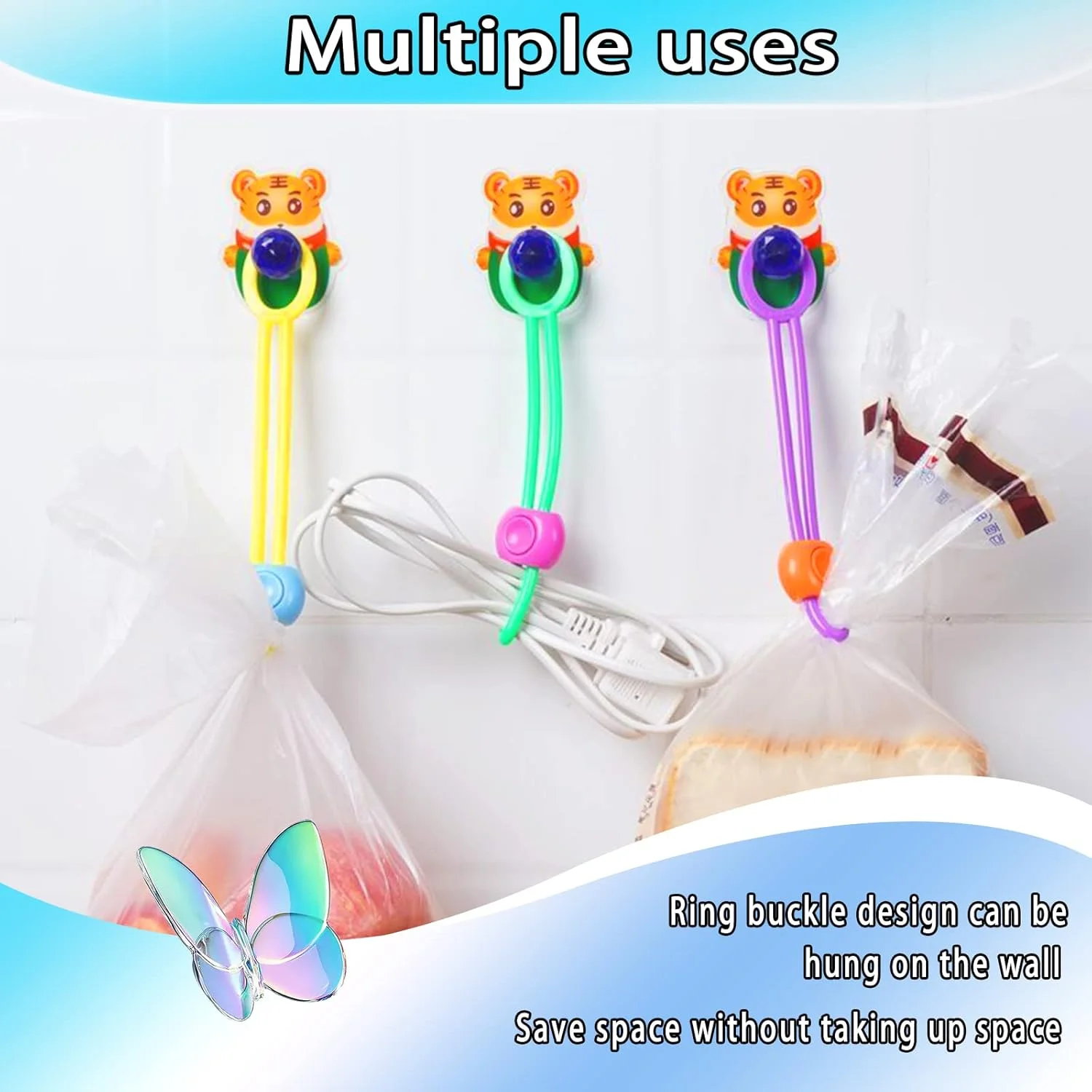 

Многоцелевой герметик Многоразовые стяжки Съемные уплотнительные стяжки Органайзер для шнура для мешков для продуктов Органайзер проводов (12)