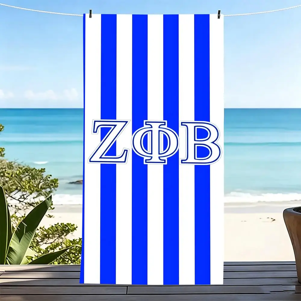 Towel Microfiber beach towel, quick-dry, sand-free, ultra-fine fiber, super soft. Z-Zeta Phi BetaS