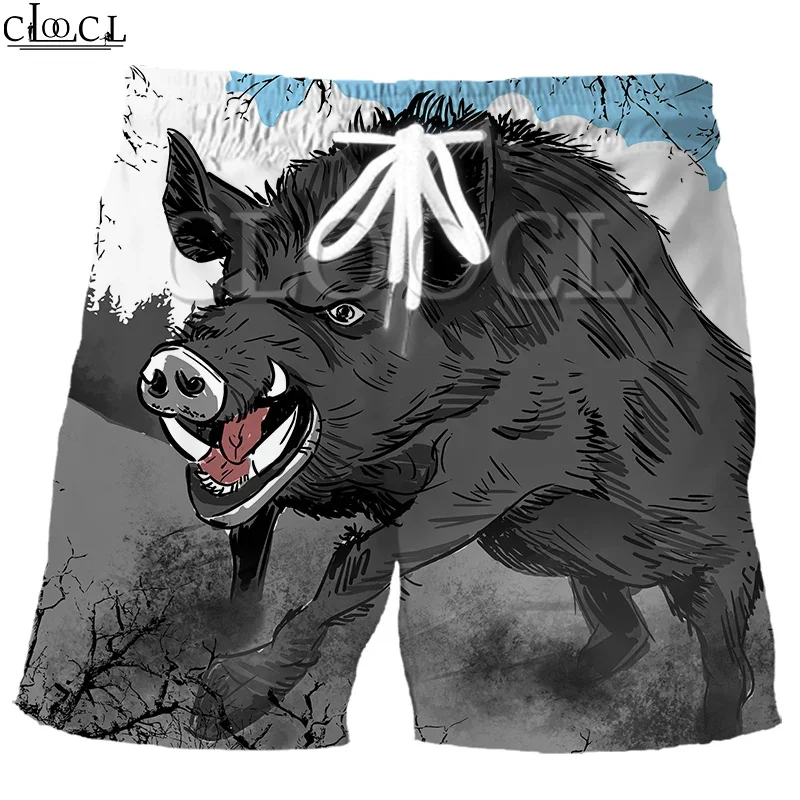

CLOOCL новая мода дикие животные дикий кабан мужские спортивные 3D принт 2021, летние пляжные шорты в стиле Харадзюку в стиле хип-хоп для отдыха