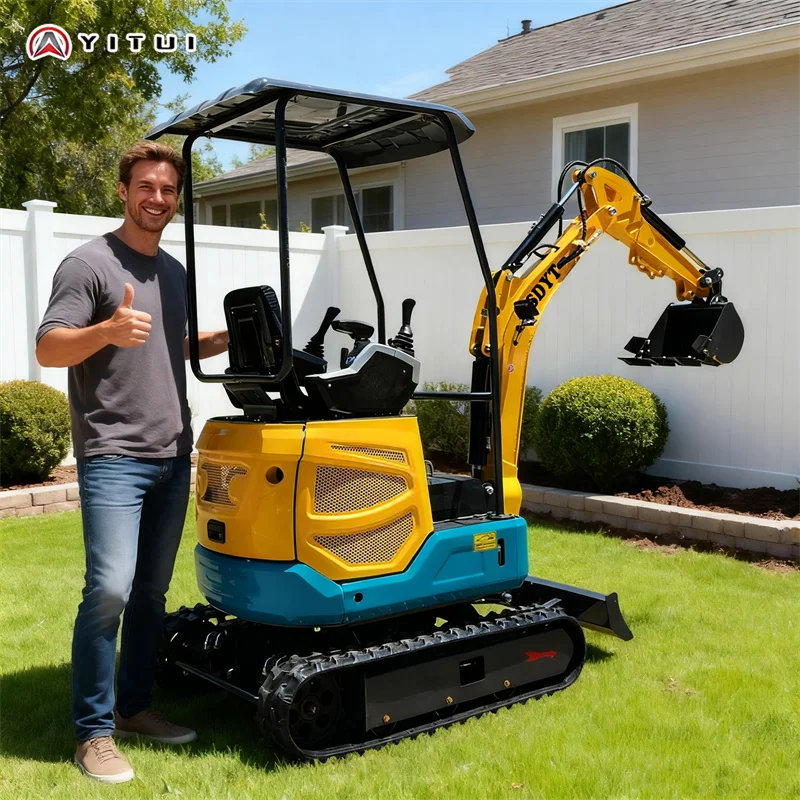 Can Dig Frozen Soil Mini Excavator Multifunction Multiauxiliary Tools Large Arm Side Swing Mini Excavator Customized