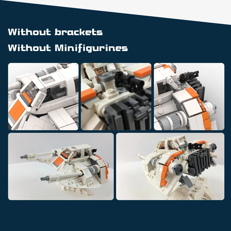 في نهاية المطاف جمع Minifig مقياس أفكار مقاتلة الثلج airships MOC بنة التجمع لعبة مجسمة مجموعة الطوب الفني الهدايا #3